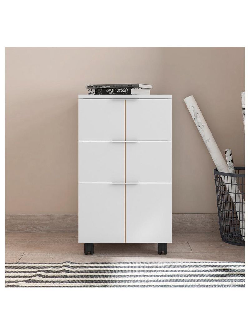 Gaveteiro Para Escritório Organizador Branco Cubic Caemmun
