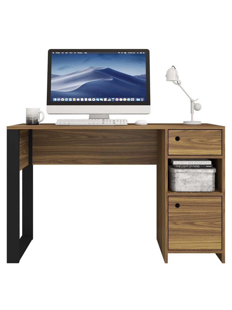 Escrivaninha Mesa Computador Escritório Meta Marrom Caemmun