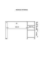Escrivaninha Mesa Computador Escritório Meta Marrom Caemmun
