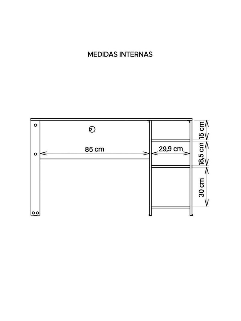 Escrivaninha Mesa Computador Escritório Meta Marrom Caemmun