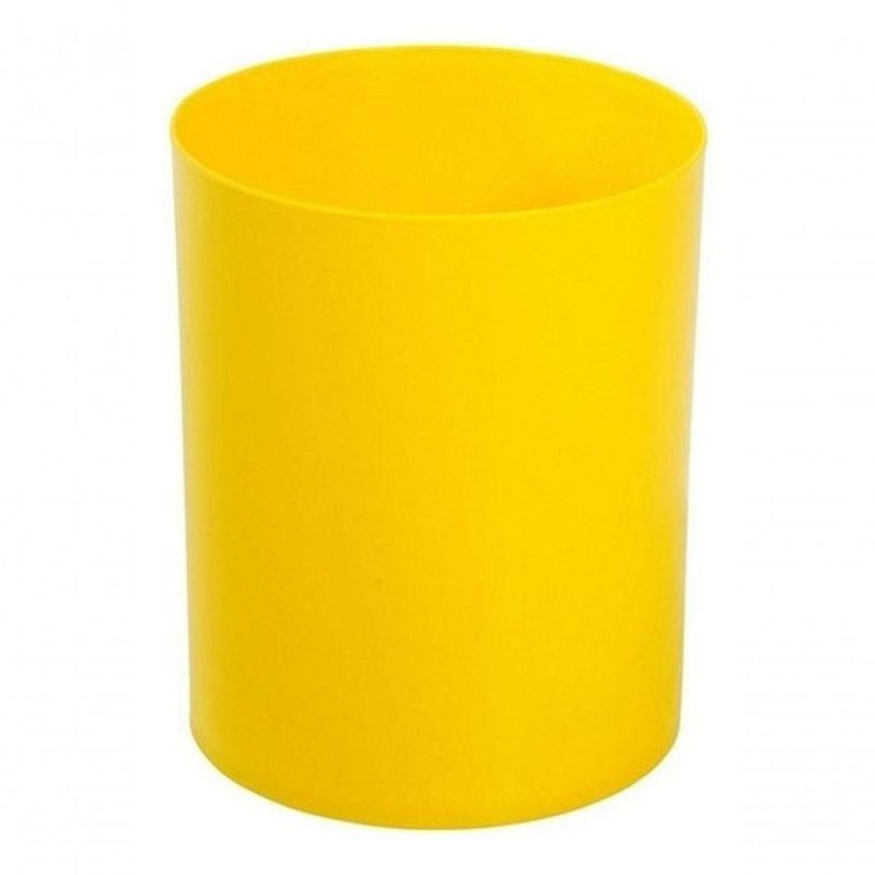 Kit 6 Cestos de Lixo Plástico para Escritório 13L em Polipropileno Preto Branco Amarelo Azul