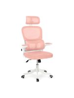 Kit 4 Cadeiras De Escritório Executiva Viena Com Regulagem De Altura - Rosa