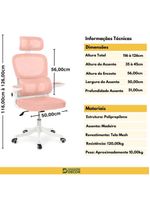 Kit 8 Cadeiras De Escritório Executiva Viena Com Regulagem De Altura - Rosa
