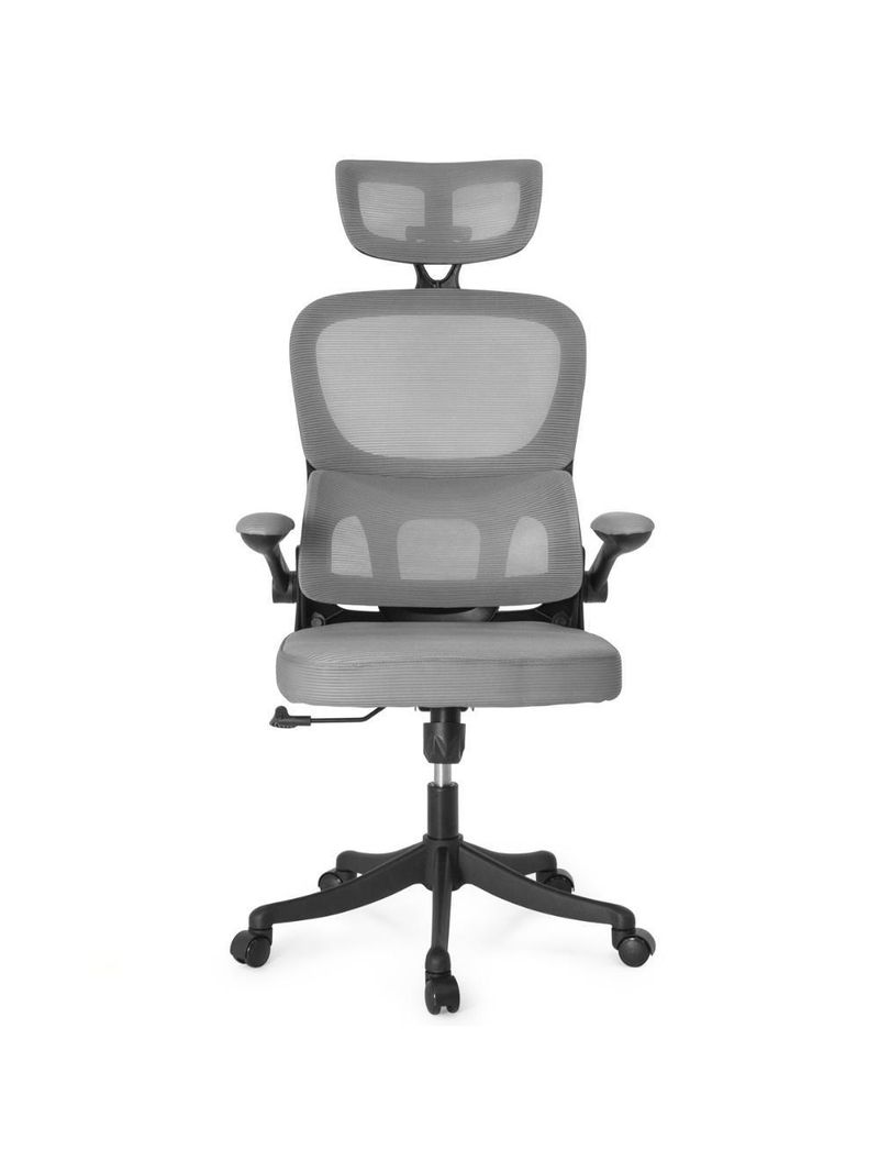 Kit 4 Cadeiras De Escritório Executiva Viena Com Regulagem De Altura - Cinza/preto