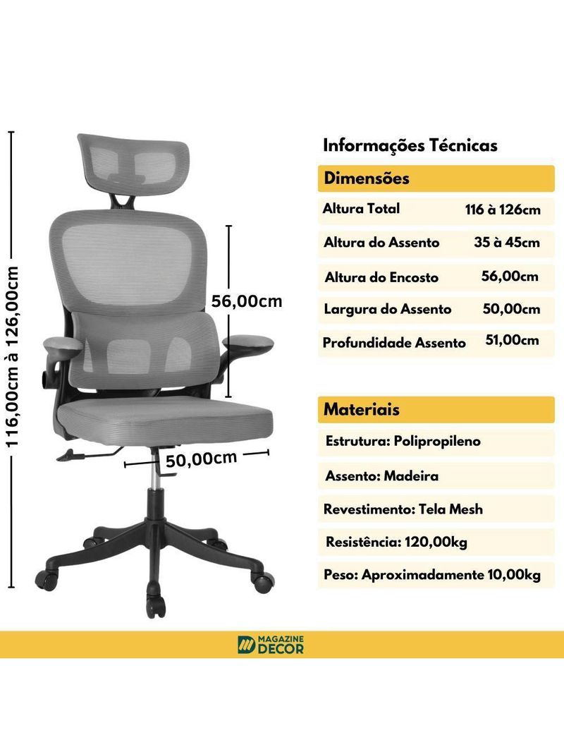 Kit 8 Cadeiras De Escritório Executiva Viena Com Regulagem De Altura - Cinza/preto