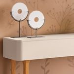 Aparador Sala De Estar 136cm Com Prateleira Janis Off White H01 - Mpozenato