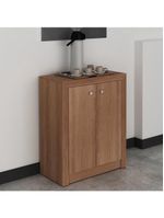 Balcão Escritório Com 2 Portas Multimóveis Cr25013 Amendoa