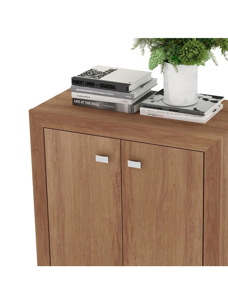 Balcão Escritório Com 2 Portas Multimóveis Cr25013 Amendoa