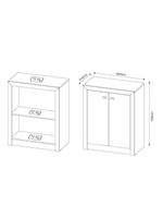 Balcão Escritório Com 2 Portas Multimóveis Cr25013 Amendoa