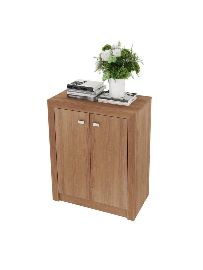 Balcão Escritório Com 2 Portas Multimóveis Cr25013 Amendoa