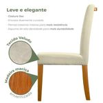 Kit 2 Cadeiras De Jantar Estofadas Madeira Maciça Multimóveis Cr15017 Madeirado-Bege