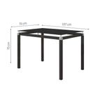 Kit Conjunto Mesa de Jantar Malva 4 Lugares Tampo de Vidro com 4 Cadeiras Preto