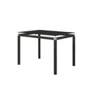 Kit Conjunto Mesa de Jantar Malva 4 Lugares Tampo de Vidro com 4 Cadeiras Preto
