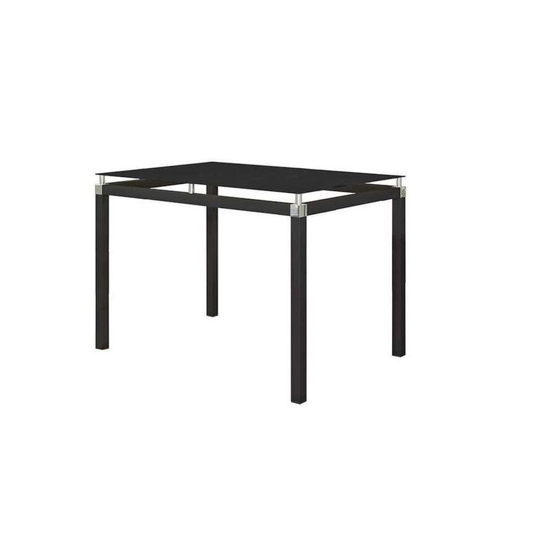 Kit Conjunto Mesa de Jantar Malva 4 Lugares Tampo de Vidro com 4 Cadeiras Preto