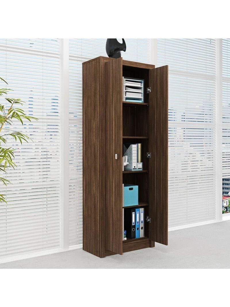 Armário Escritório Com 2 Portas Multimóveis Cr25015 Nogal