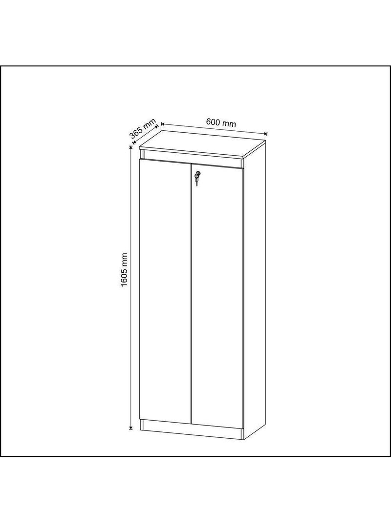 Armário Escritório 2 Portas Multimóveis Cr25048 Branco
