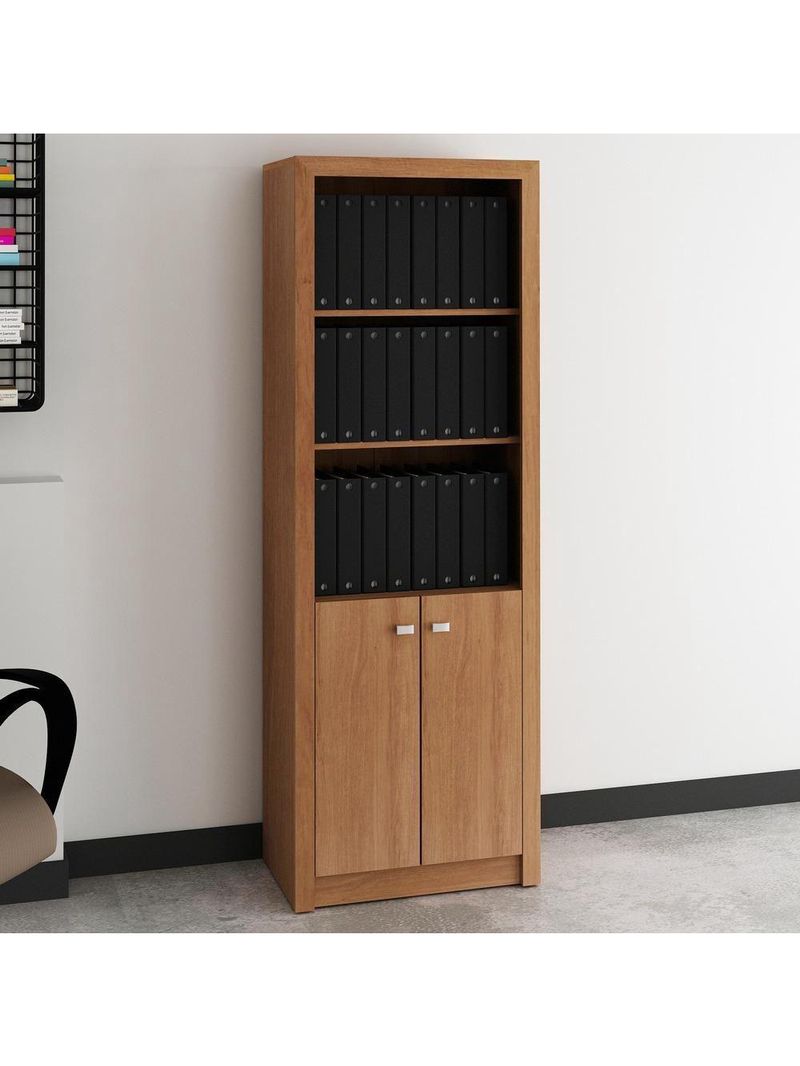 Armário Escritório Com 2 Portas Multimóveis Cr25020 Amendoa