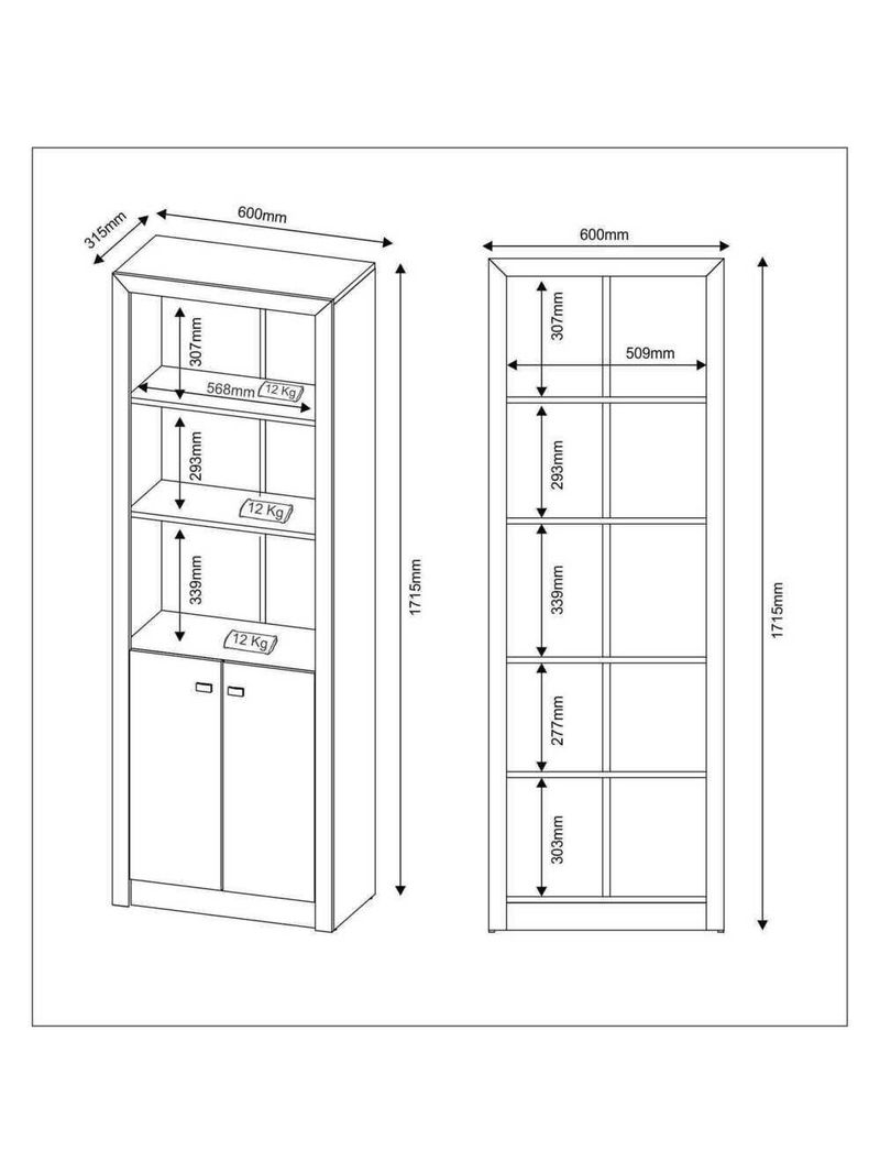 Armário Escritório Com 2 Portas Multimóveis Cr25020 Amendoa