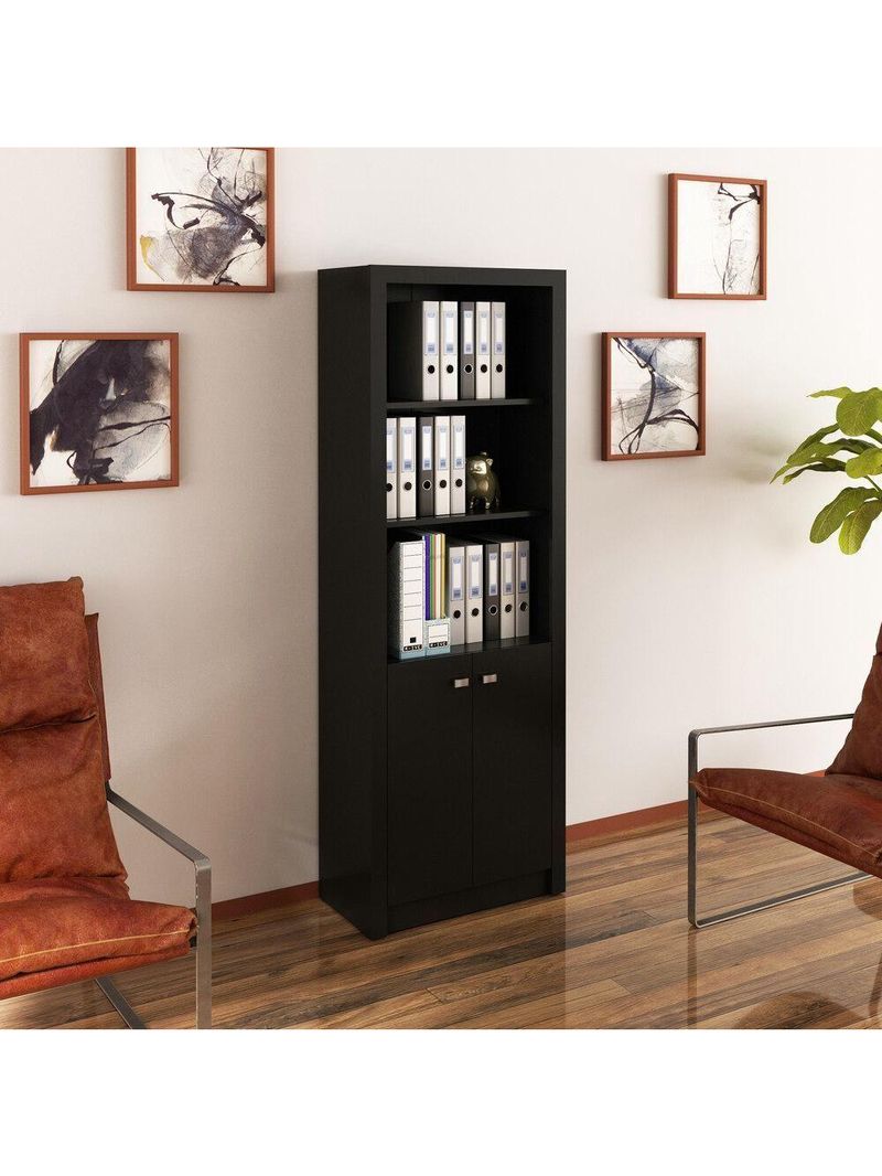Armário Escritório Com 2 Portas Multimóveis Cr25020 Preto