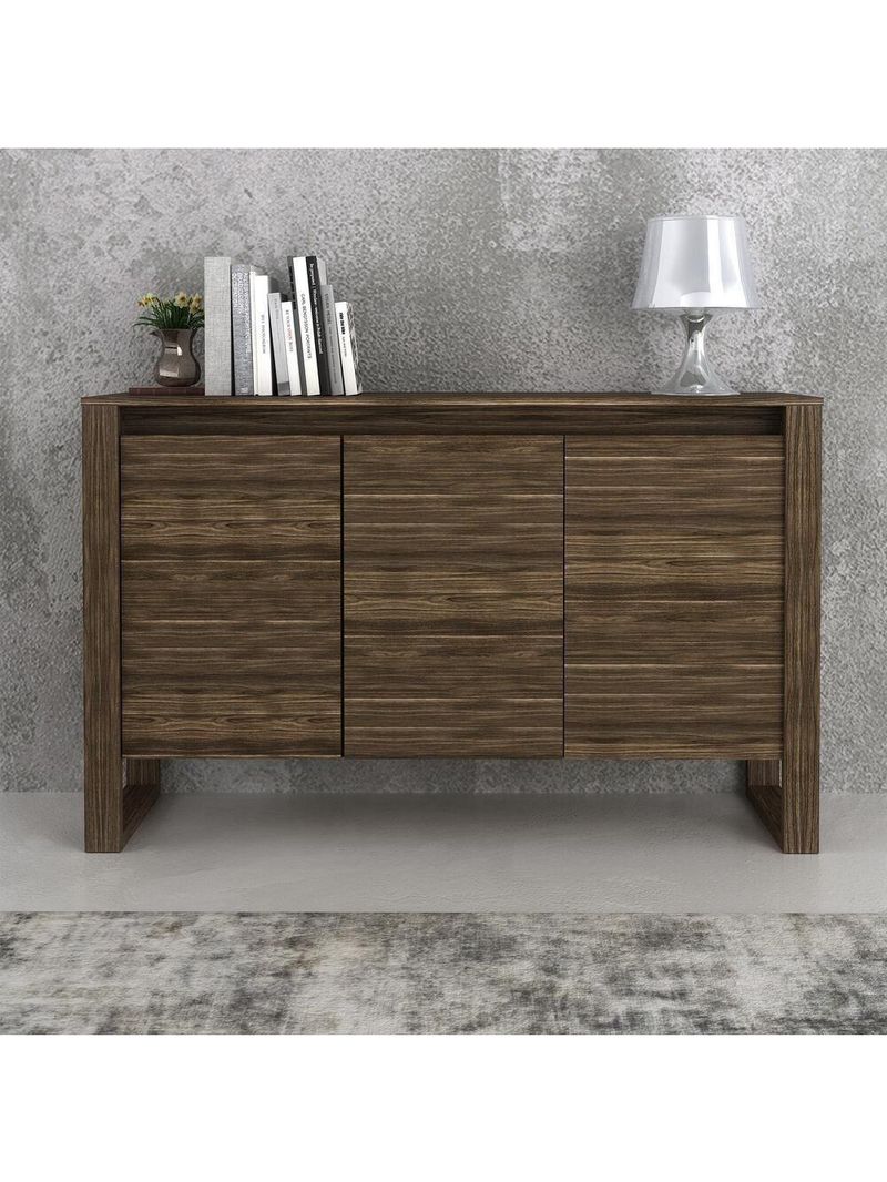 Balcão Escritório Com 3 Portas Multimóveis Cr25044 Nogal
