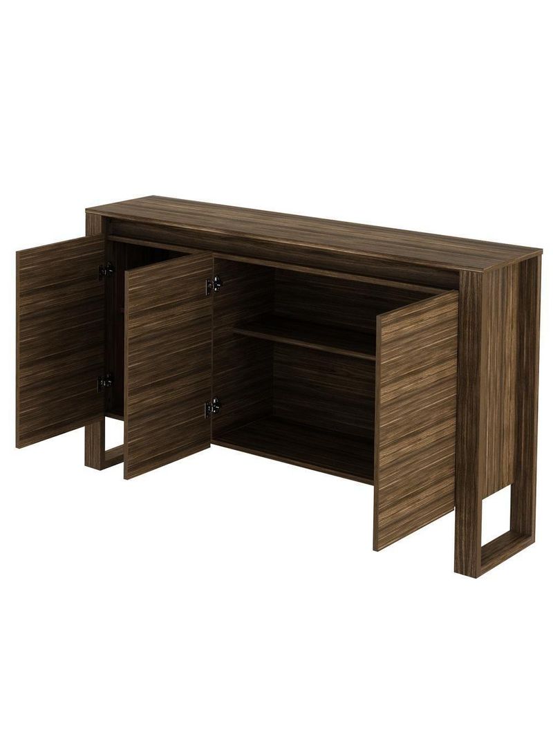 Balcão Escritório Com 3 Portas Multimóveis Cr25044 Nogal
