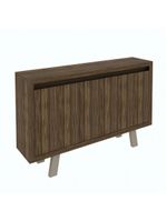 Balcão Escritório Com 3 Portas Cr25028 Nogal/Fendi