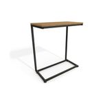 Mesa Lateral para Sala LI025 Retangular MDP Aço 50CM Canela Preto
