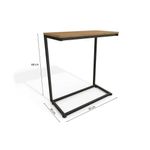 Mesa Lateral para Sala LI025 Retangular MDP Aço 50CM Canela Preto