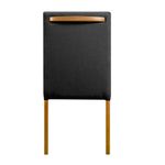 Kit 6 Cadeiras De Jantar Estofadas Madeira Maciça Multimóveis Cr15023 Madeirado-Preto