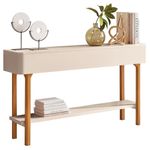 Aparador Sala De Estar 136cm Com Prateleira Fiero Off White - Hb Móveis