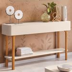 Aparador Sala De Estar 136cm Com Prateleira Fiero Off White - Hb Móveis