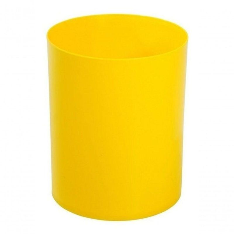 Kit 5 Cestos de Lixo para Escritório 13L em Polipropileno Plástico Preto Branco Amarelo Azul
