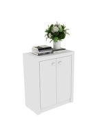 Balcão Escritório Com 2 Portas Multimóveis Cr25013 Branco
