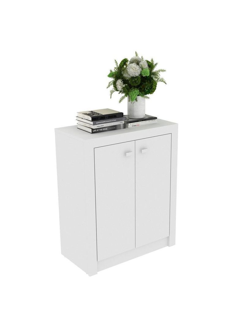 Balcão Escritório Com 2 Portas Multimóveis Cr25013 Branco