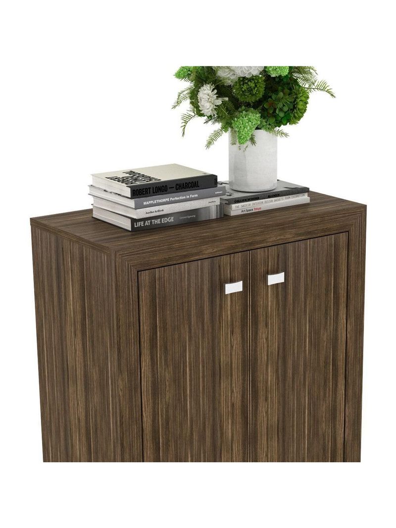Balcão Escritório Com 2 Portas Multimóveis Cr25013 Nogal