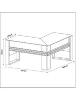 Mesa Escritório De Canto Multimóveis Vcr25042 Nogal Nogal