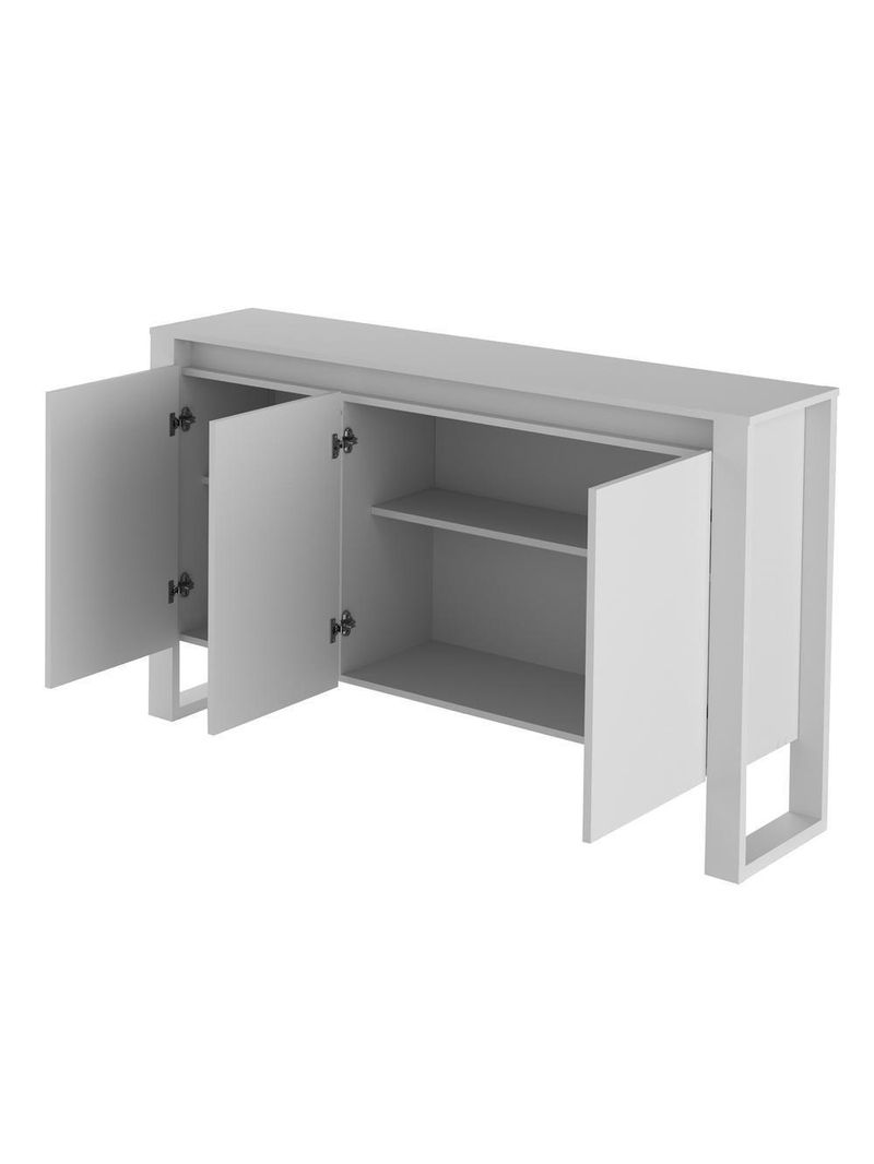 Balcão Escritório Com 3 Portas Multimóveis Cr25044 Branco