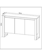 Balcão Escritório Com 3 Portas Multimóveis Cr25044 Branco