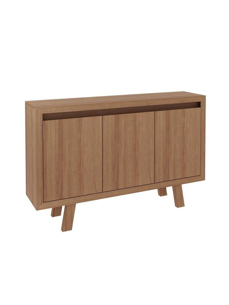 Balcão Escritório Com 3 Portas Multimóveis Cr25028 Amendoa