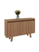Balcão Escritório Com 3 Portas Multimóveis Cr25028 Amendoa