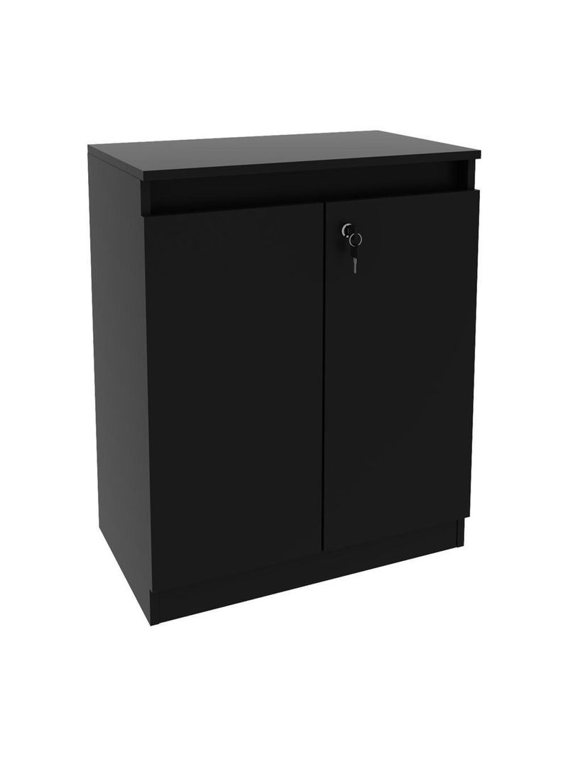 Balcão Escritório Com Chave Multimóveis Cr25046 Preto
