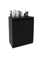 Balcão Escritório Com Chave Multimóveis Cr25046 Preto