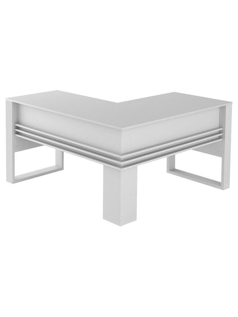 Mesa Escritório De Canto Multimóveis Vcr25042 Branco Branco