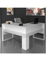 Mesa Escritório De Canto Multimóveis Vcr25042 Branco Branco