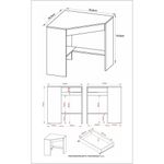 Mesa Escritório De Canto Multimóveis Vcr25064 Nogal