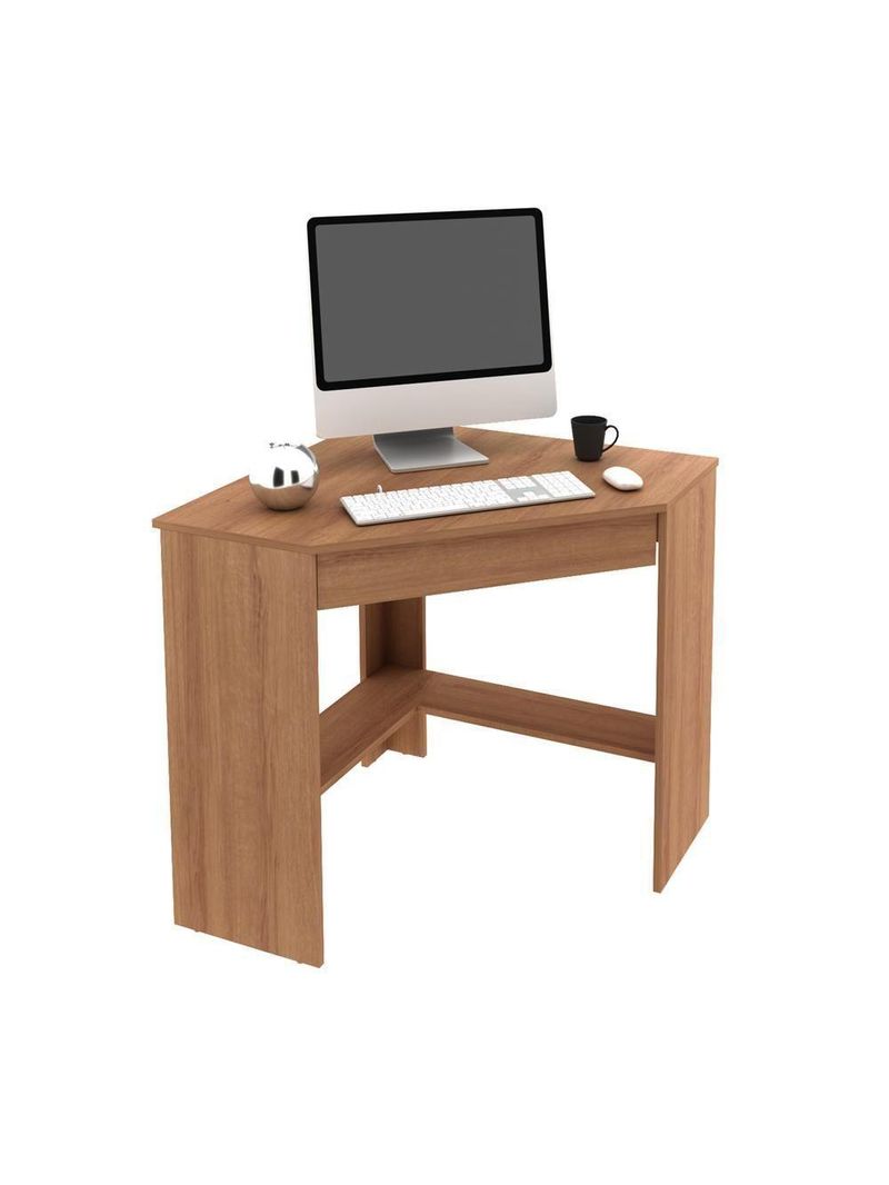Mesa Escritório De Canto Multimóveis Vcr25064 Amêndoa