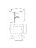 Mesa Escritório De Canto Multimóveis Vcr25064 Amêndoa