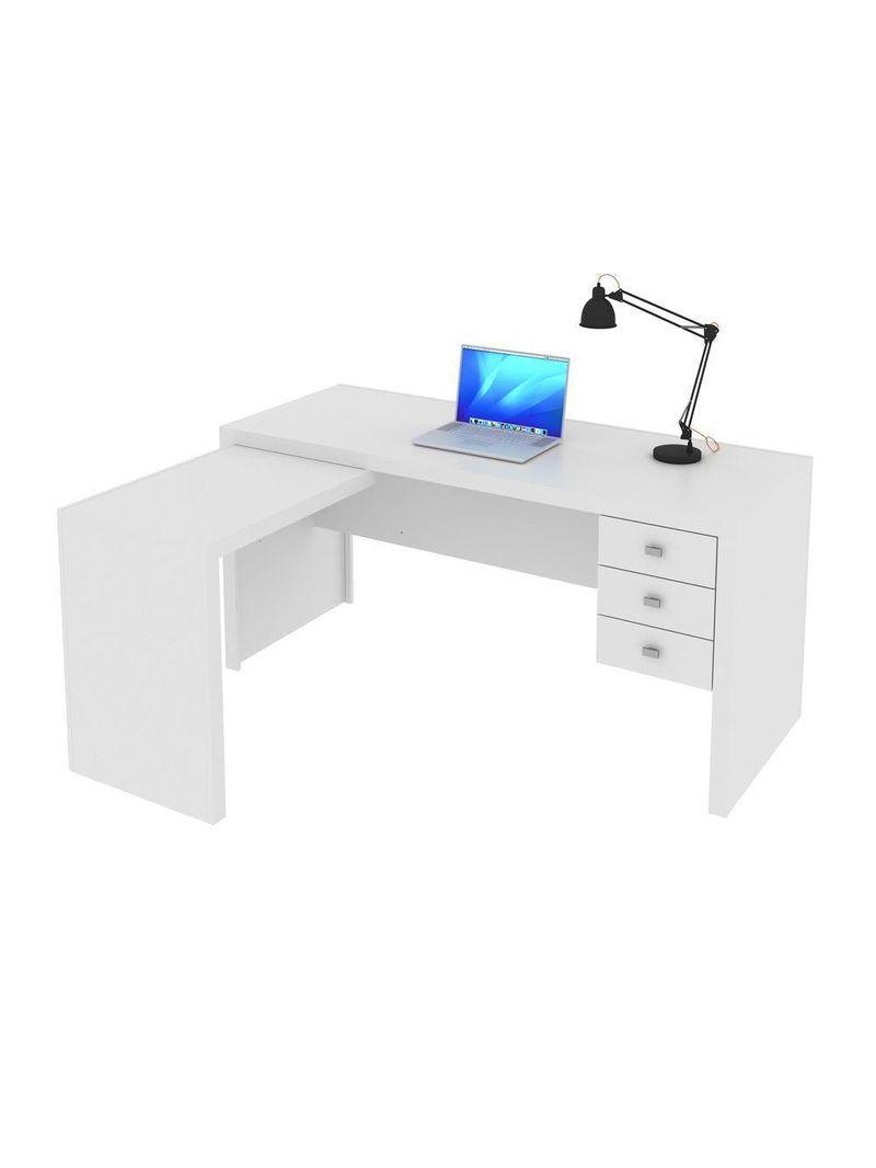 Mesa Escritório De Canto Multimóveis Vcr25016 Branco