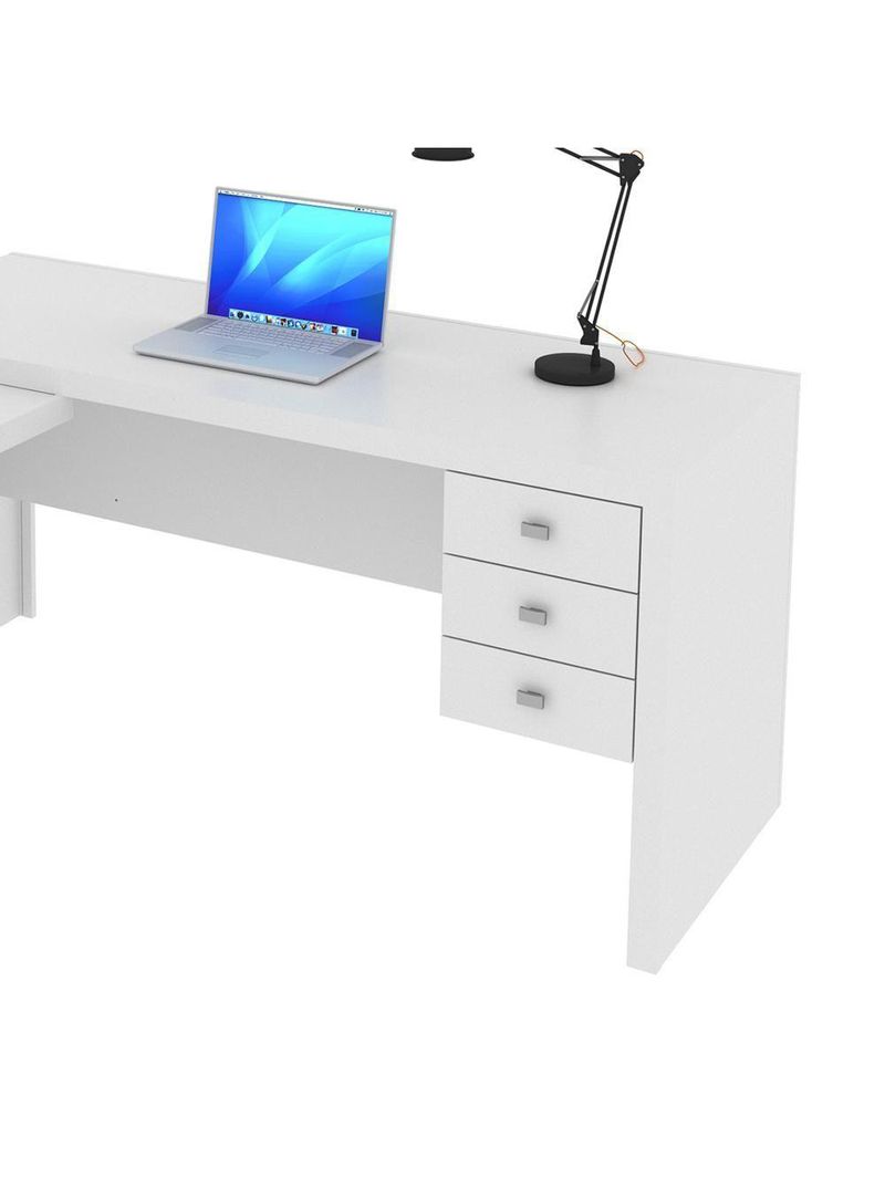 Mesa Escritório De Canto Multimóveis Vcr25016 Branco