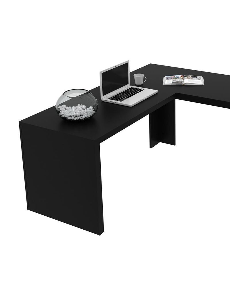 Mesa Escritório De Canto Multimóveis Vcr25024 Preto